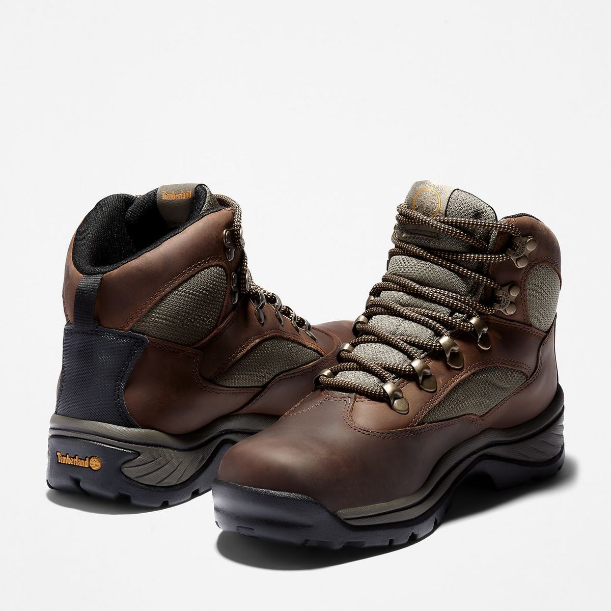 Timberland Vandtætte~Vandre Boots Vandrestøvler Dame Mørkebrune Grøn | DWJR75610