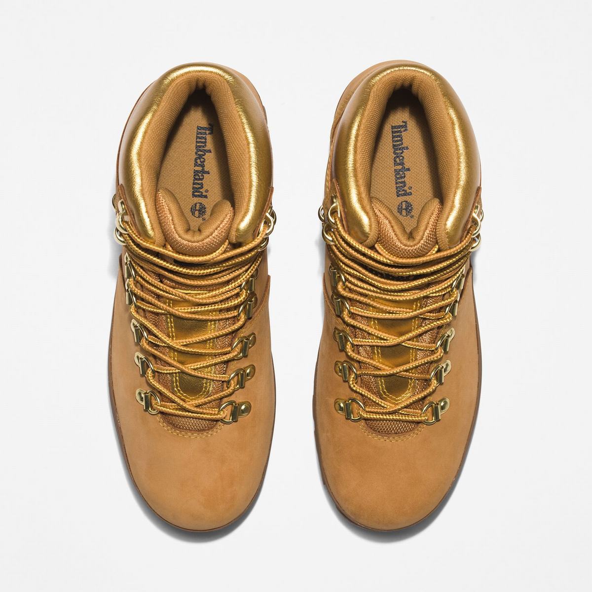 Timberland Vandtætte~Vandre Boots Vandrestøvler Dame Brune Guld | KLPX63970