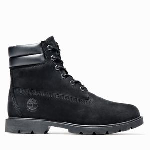 Timberland 6-Inch Boots~Vandtætte Vandtætte Støvler Dame Sort | QHNS90517