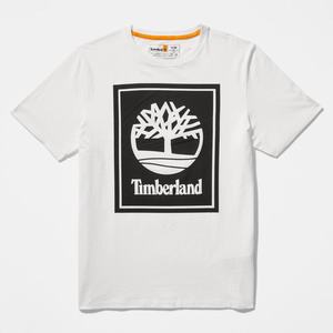 Timberland T Shirts Dame Hvide Sort | HWVX94203