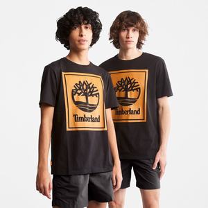 Timberland T Shirts Dame Sort Brune | GYKH81904