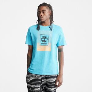 Timberland T Shirts Herre Blå | VTMY36057