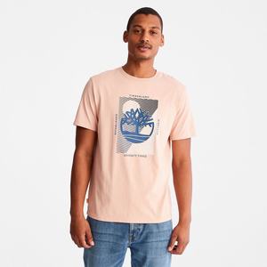 Timberland T Shirts Herre Lyserød | UTJF01673